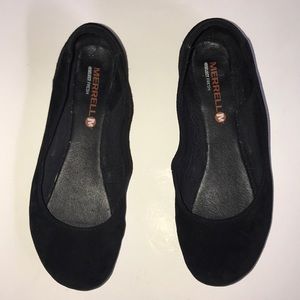 Merrell Black suede Ballet flats with rubber heel